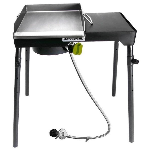 Patio Stove with Griddle Tapper, 1Burner, 30,000 Btu, AluminumSteel, Barbour, Mfr#: PS115